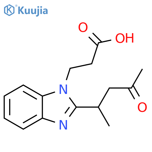 1H-Benzimidazole-1-propanoic acid, 2-(1-methyl-3-oxobutyl)- structure