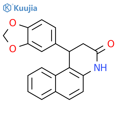 Benzo[f]quinolin-3(2H)-one, 1-(1,3-benzodioxol-5-yl)-1,4-dihydro- structure