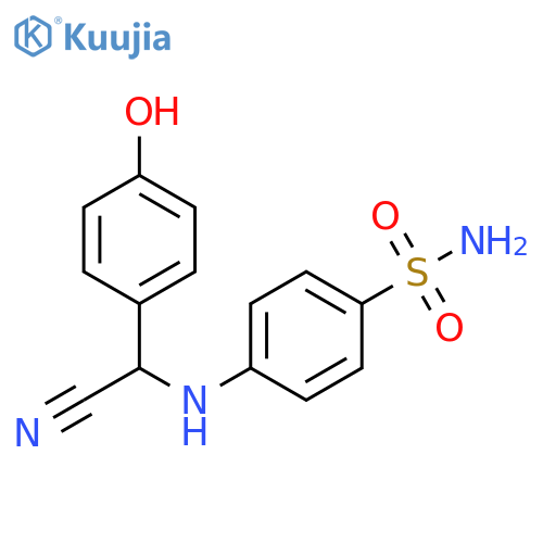Benzenesulfonamide, 4-[[cyano(4-hydroxyphenyl)methyl]amino]- structure