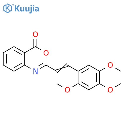 4H-3,1-Benzoxazin-4-one, 2-[2-(2,4,5-trimethoxyphenyl)ethenyl]- structure
