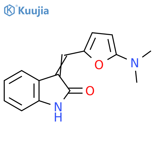 2H-Indol-2-one, 3-[[5-(dimethylamino)-2-furanyl]methylene]-1,3-dihydro- structure