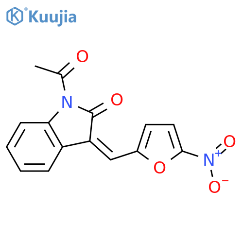 2H-Indol-2-one, 1-acetyl-1,3-dihydro-3-[(5-nitro-2-furanyl)methylene]- structure