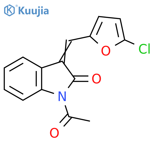 2H-Indol-2-one, 1-acetyl-3-[(5-chloro-2-furanyl)methylene]-1,3-dihydro- structure