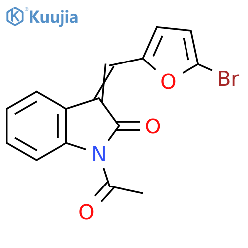 2H-Indol-2-one, 1-acetyl-3-[(5-bromo-2-furanyl)methylene]-1,3-dihydro- structure