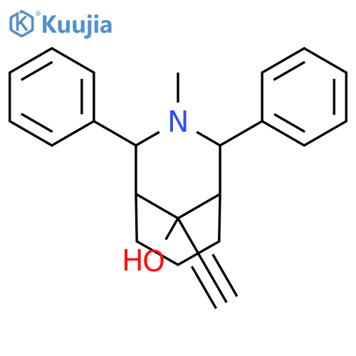 3-Azabicyclo[3.3.1]nonan-9-ol, 9-ethynyl-3-methyl-2,4-diphenyl- structure