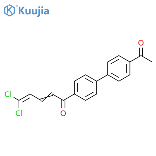 2,4-Pentadien-1-one, 1-(4'-acetyl[1,1'-biphenyl]-4-yl)-5,5-dichloro- structure
