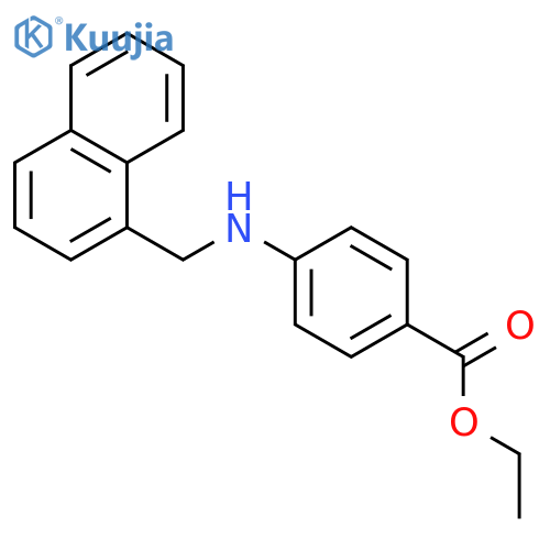 Benzoic acid, 4-[(1-naphthalenylmethyl)amino]-, ethyl ester structure