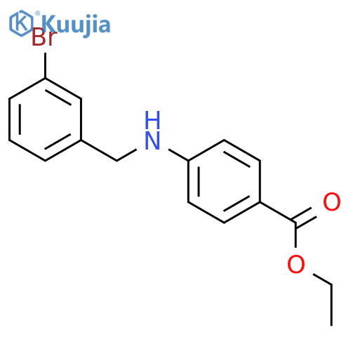 Benzoic acid, 4-[[(3-bromophenyl)methyl]amino]-, ethyl ester structure