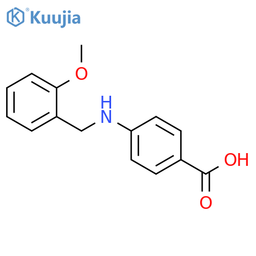 Benzoic acid, 4-[[(2-methoxyphenyl)methyl]amino]- structure