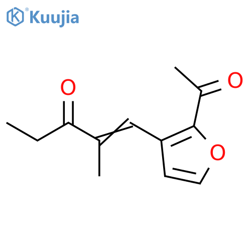 1-Penten-3-one, 1-(2-acetyl-3-furanyl)-2-methyl- structure
