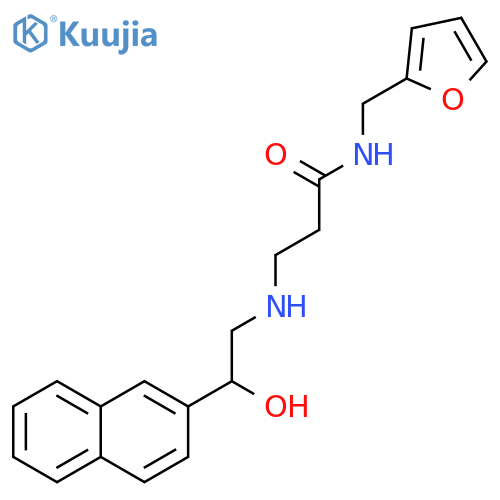 Propanamide,N-(2-furanylmethyl)-3-[[2-hydroxy-2-(2-naphthalenyl)ethyl]amino]- structure