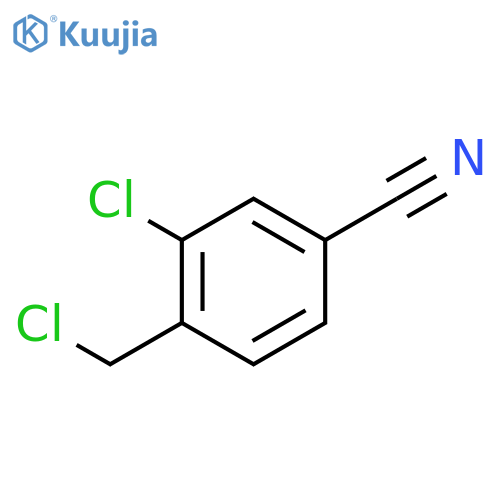 3-chloro-4-(chloromethyl)benzonitrile structure