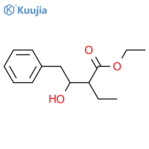 Benzenebutanoic acid, α-ethyl-β-hydroxy-, ethyl ester structure