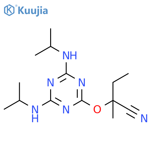 Butanenitrile,2-[[4,6-bis[(1-methylethyl)amino]-1,3,5-triazin-2-yl]oxy]-2-methyl- structure
