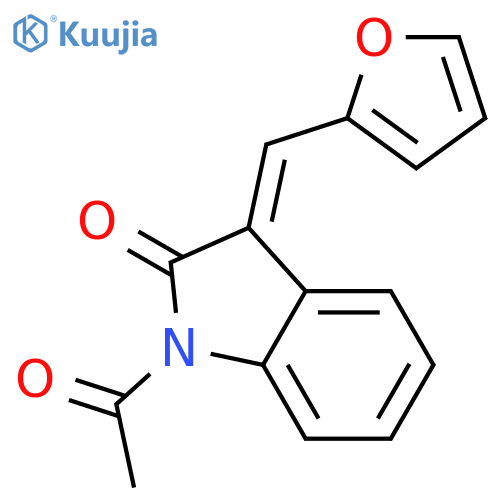 2H-Indol-2-one, 1-acetyl-3-(2-furanylmethylene)-1,3-dihydro-, (Z)- structure