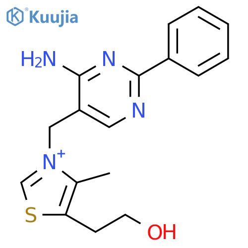 Thiazolium,3-[(4-amino-2-phenyl-5-pyrimidinyl)methyl]-5-(2-hydroxyethyl)-4-methyl- structure