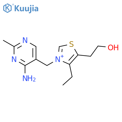 Thiazolium,3-[(4-amino-2-methyl-5-pyrimidinyl)methyl]-4-ethyl-5-(2-hydroxyethyl)- structure