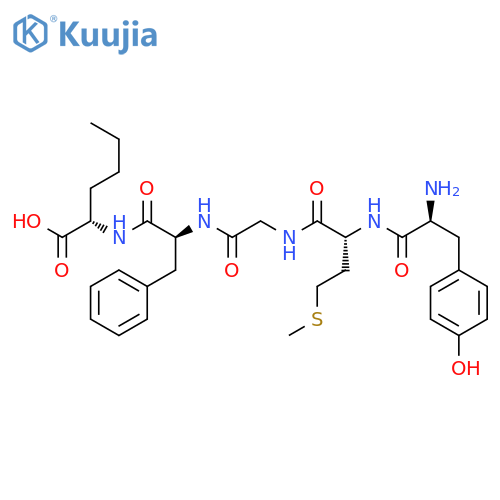 L-NORLEUCINE, N-[N-[N-(N-L-TYROSYL-D-METHIONYL)GLYCYL]-L-PHENYLALANYL]- structure