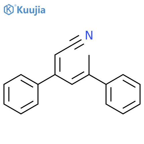 2,4-Hexadienenitrile, 3,5-diphenyl- structure