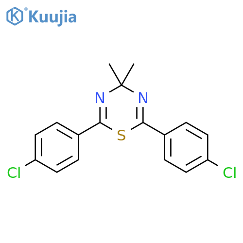 4H-1,3,5-Thiadiazine, 2,6-bis(4-chlorophenyl)-4,4-dimethyl- structure