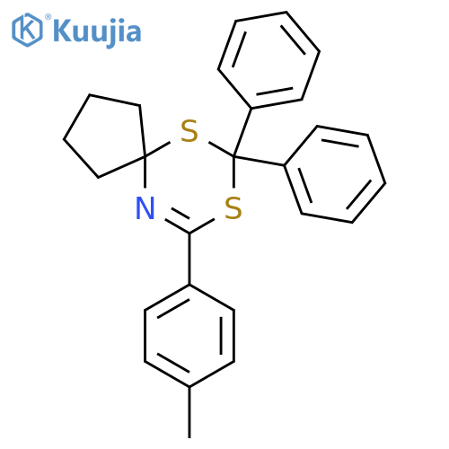 6,8-Dithia-10-azaspiro[4.5]dec-9-ene, 9-(4-methylphenyl)-7,7-diphenyl- structure
