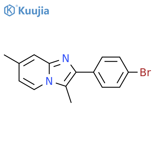 Imidazo[1,2-a]pyridine, 2-(4-bromophenyl)-3,7-dimethyl- structure