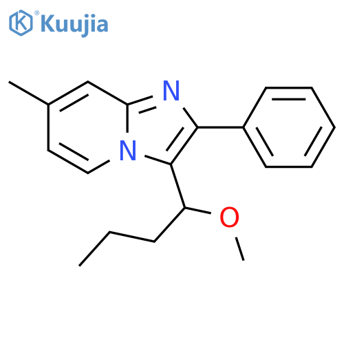 Imidazo[1,2-a]pyridine, 3-(1-methoxybutyl)-7-methyl-2-phenyl- structure