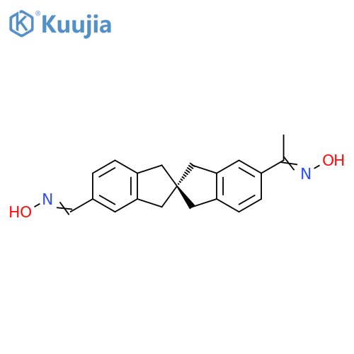 2,2'-Spirobi[2H-indene]-5-carboxaldehyde,1,1',3,3'-tetrahydro-5'-[1-(hydroxyimino)ethyl]-, oxime, (R)- structure