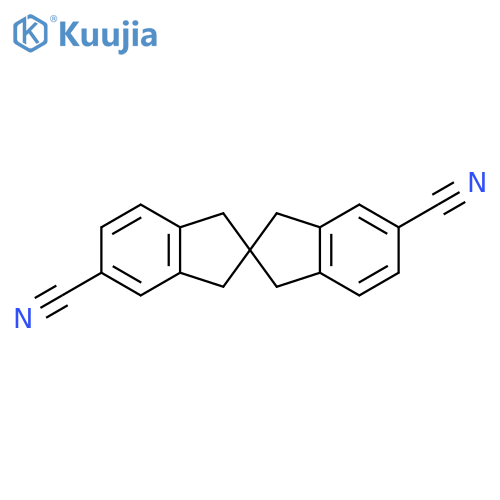 2,2'-Spirobi[2H-indene]-5,5'-dicarbonitrile, 1,1',3,3'-tetrahydro- structure