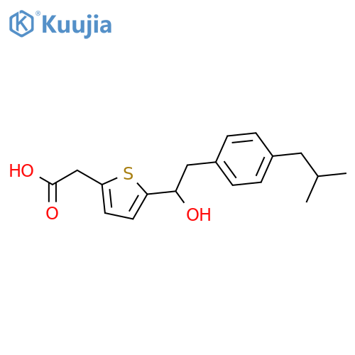 2-Thiopheneacetic acid, 5-[1-hydroxy-2-[4-(2-methylpropyl)phenyl]ethyl]- structure
