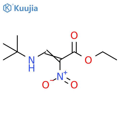 2-Propenoic acid, 3-[(1,1-dimethylethyl)amino]-2-nitro-, ethyl ester structure