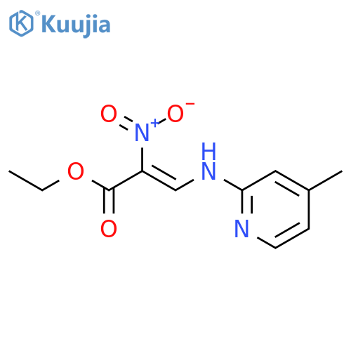 2-Propenoic acid, 3-[(4-methyl-2-pyridinyl)amino]-2-nitro-, ethyl ester structure
