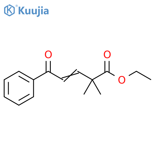 3-Pentenoic acid, 2,2-dimethyl-5-oxo-5-phenyl-, ethyl ester structure