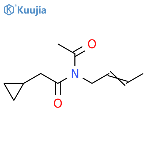 Cyclopropaneacetamide, N-acetyl-N-2-butenyl- structure
