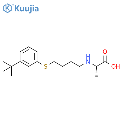 Alanine, N-[4-[[3-(1,1-dimethylethyl)phenyl]thio]butyl]- structure