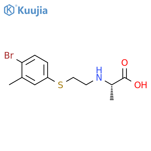 Alanine, N-[2-[(4-bromo-3-methylphenyl)thio]ethyl]- structure
