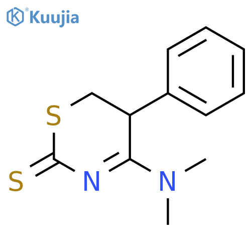 2H-1,3-Thiazine-2-thione, 4-(dimethylamino)-5,6-dihydro-5-phenyl- structure
