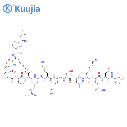 L-Leucine,L-leucyl-L-valyl-L-lysyl-L-valyl-L-prolyl-L-leucyl-L-valyl-L-arginyl-L-lysyl-L-lysyl-L-seryl-L-leucyl-L-arginyl-L-glutaminyl-L-asparaginyl- structure