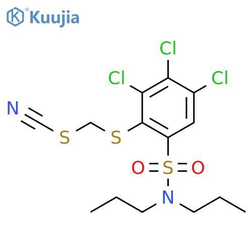 Thiocyanic acid,[[2,3,4-trichloro-6-[(dipropylamino)sulfonyl]phenyl]thio]methyl ester structure