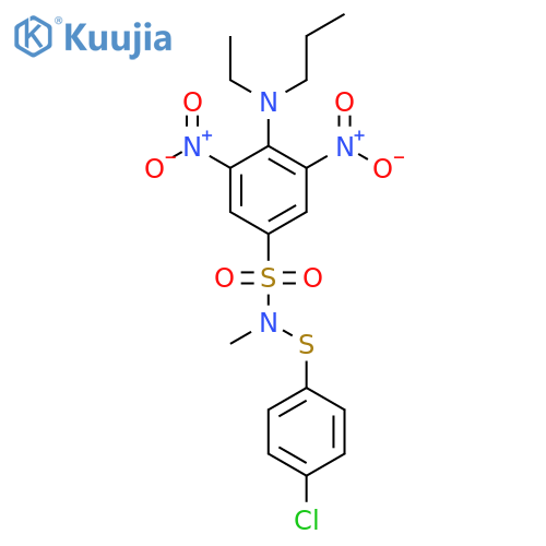 Benzenesulfonamide,N-[(4-chlorophenyl)thio]-4-(ethylpropylamino)-N-methyl-3,5-dinitro- structure