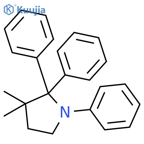 Pyrrolidine, 3,3-dimethyl-1,2,2-triphenyl- structure