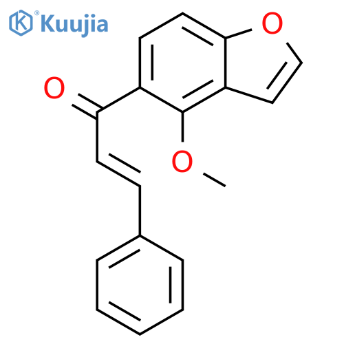 2-Propen-1-one,1-(4-methoxy-5-benzofuranyl)-3-phenyl-, (2E)- structure