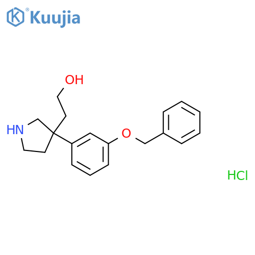 3-Pyrrolidineethanol, 3-[3-(phenylmethoxy)phenyl]-, hydrochloride structure