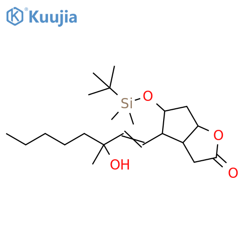 2H-Cyclopenta[b]furan-2-one,5-[[(1,1-dimethylethyl)dimethylsilyl]oxy]hexahydro-4-(3-hydroxy-3-methyl-1-octenyl)- structure