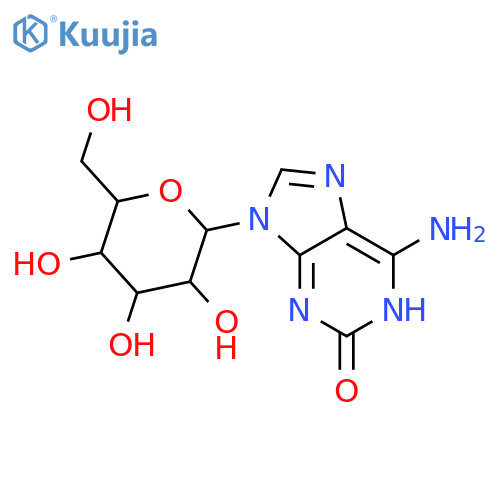 2H-Purin-2-one,6-amino-9-b-D-glucopyranosyl-1,9-dihydro-(9CI) structure
