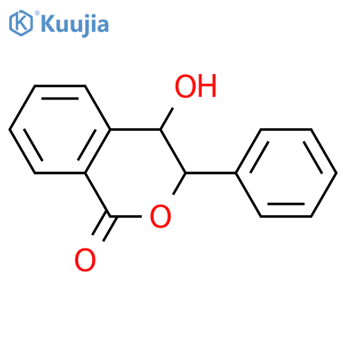 1H-2-Benzopyran-1-one, 3,4-dihydro-4-hydroxy-3-phenyl-, trans- structure