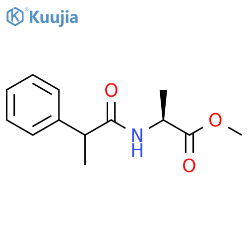 Alanine, N-(1-oxo-2-phenylpropyl)-, methyl ester structure
