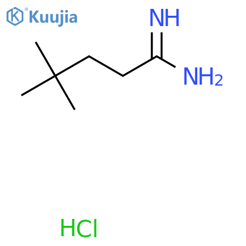 Pentanimidamide, 4,4-dimethyl-, hydrochloride (1:1) structure