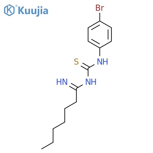 HEPTANIMIDAMIDE, N-[[(4-BROMOPHENYL)AMINO]THIOXOMETHYL]- structure