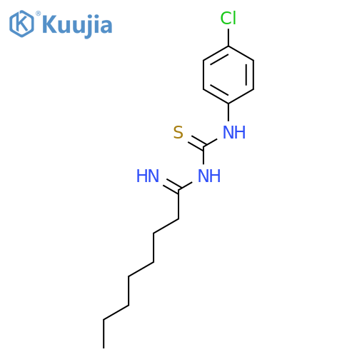 Octanimidamide, N-[[(4-chlorophenyl)amino]thioxomethyl]- structure